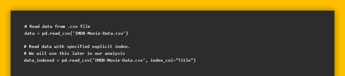 Loading data present from CSV file