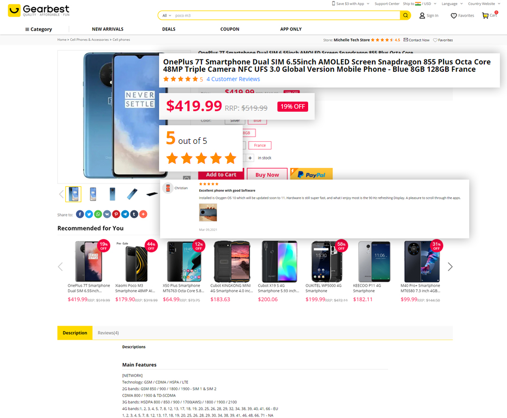 Gearbest data scraping