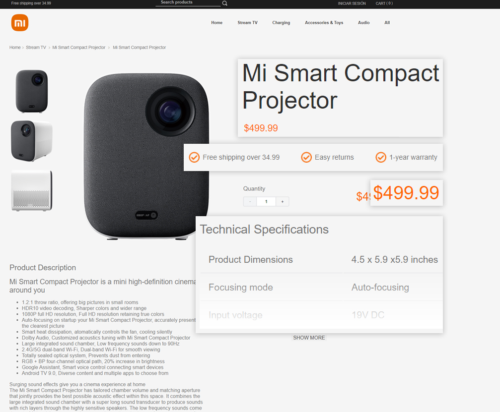Mi data scraping